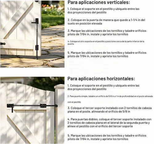 Vista 6 de HOME MASTER HARDWARE Perno de caña de 18 pulgadas, Varilla de caída de puerta resistente, Pernos de caña para puertas, Hardware de puerta de cerca