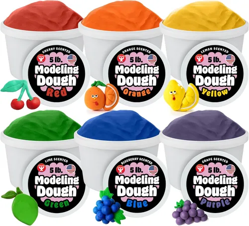 Vista 34 de Hygloss Masa de Modelado para Niños – Masa Sensorial Segura y No Tóxica para Artes y Manualidades – Tubo de 1.4 kg – Arcilla de Juego