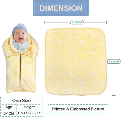 Vista 5 de JOIE BEAN Manta de envolver ajustable para bebé, manta para niños pequeños y bebés, saco de dormir 2 en 1, saco de dormir y manta portátil