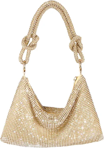 Vista 11 de Bolso de noche brillante con diamantes de imitación, bolso de mano plateado tipo clutch para mujeres, bolsos cruzados para fiesta, baile