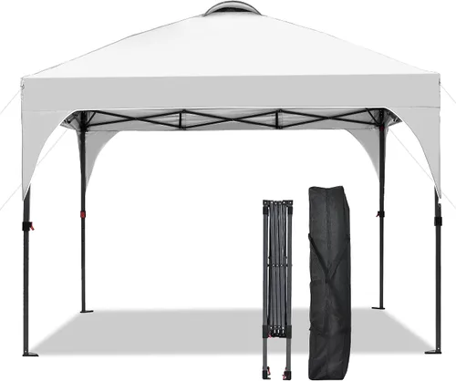 Vista 25 de GDY Tienda de campaña desplegable para exteriores de 8 x 8 pies con una configuración de empuje, kiosco de fácil instalación con 4 paredes laterales
