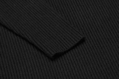 Vista 5 de COOFANDY - Suéter de punto para hombre, acanalado, entallado y con cuello de tortuga
