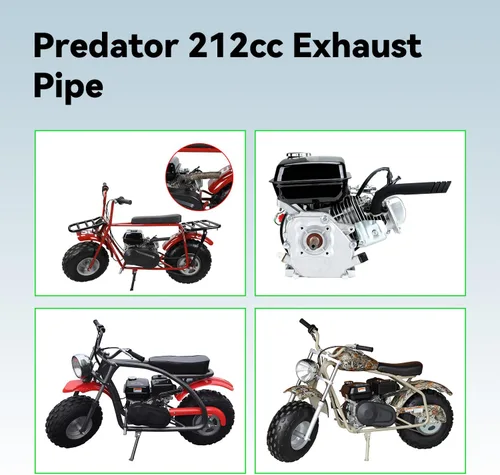 Vista 9 de Kit de Tubo de Escape de Cabecera Mejorado para Predator 212cc 196cc 6.5HP GX160 GX200 Coleman Mini Bike BT200X CT200U CT200U-EX KT196 Go Kart Baja