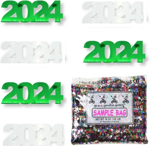 Vista 61 de Confetti Year 2024 Negro, Azul Royal Combo - 2 bolsas de media onza (1 oz)