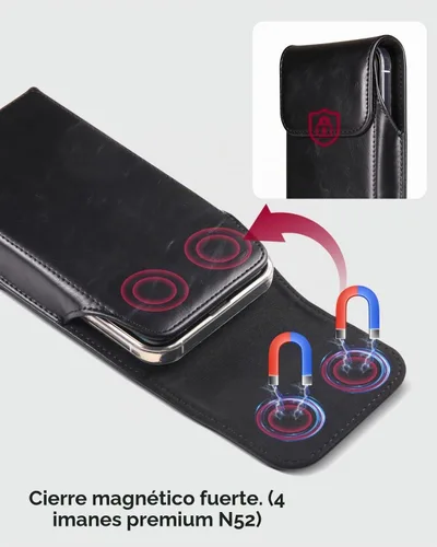 Vista 5 de Miimall Funda para teléfono celular para iPhone 17, 17 Pro 16, 16 Pro 15, 15 Pro 14, 14 Pro 13, 13 Pro 12, 12 Pro 11, 11Pro XR, funda de cuero