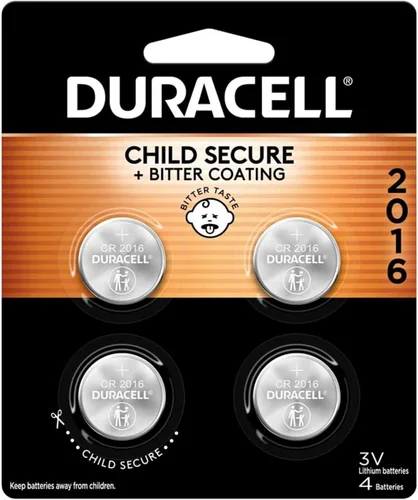 Vista 11 de Duracell Batería de litio 2016, 1 unidad (paquete de 1), características de seguridad infantil. Batería de moneda de litio para llavero, control