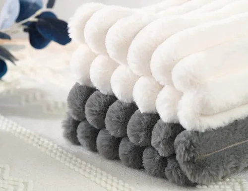 Vista 5 de PANOD Funda de Almohada Extra Larga de Pelo Sintético 12x40, Almohada de Gato Suave para Cama, Fundas Decorativas de Almohada Lumbar Boho, Funda