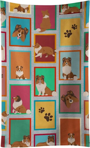 Vista 88 de Caroline's Treasures MLM1160KTWL - Lots of Red Siberian Husky - Toalla de cocina para invitados, toalla de baño decorativa para cara, té, paño