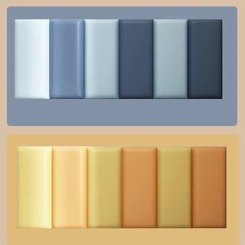 Vista 2 de Paneles de pared autoadhesivos, calcomanías de pared 3D de bolsa suave, cojín de pared anticolisión, protector para niños, impermeable, tapete