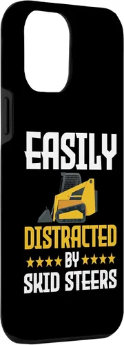 Vista 3 de Funda divertida para iPhone 12 Pro Max para maquinaria de construcción de controlador de minicargadora