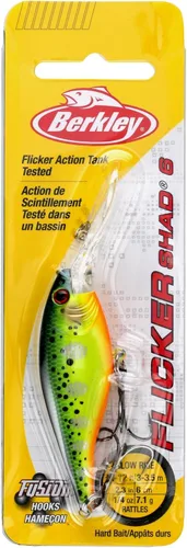 Vista 6 de Berkley Flicker Shad Señuelo de Pesca para Trolling, Tamaño 7, Paquete de 5, Tamaño, Perfil y Profundidad de Buceo Imita el Sábalo Real, Equipado