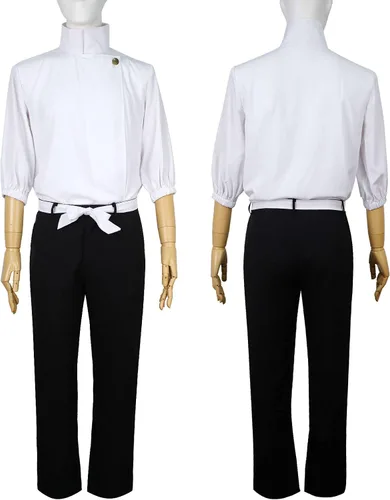 Vista 3 de Metesbonw Yuta Okkotsu Cosplay Shirt Yuta Cosplay Jujutsu Cosplay White School Halloween Outfit for Men