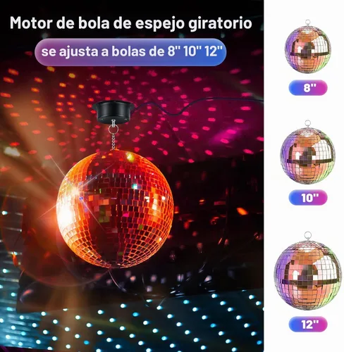 Vista 4 de Motor de bola de discoteca de velocidad lenta de 1 RPM, motor eléctrico rotador de bola de espejo resistente, admite bolas de 4" - 12" para DJ