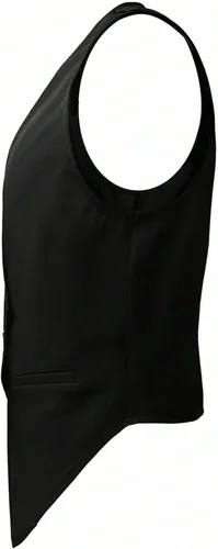 Vista 3 de GORGLITTER Chaleco de traje para hombre, chaqueta de corte ajustado Negro