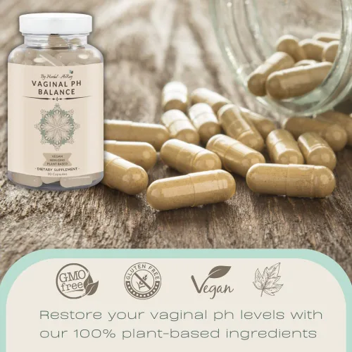 Vista 4 de Píldoras naturales para el equilibrio vaginal del pH para las mujeres, apoya la salud vaginal para una vagina fresca y feliz, productos de pH