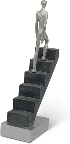 Vista 3 de Vaudagio Decoración moderna de escritorio 'Top of the Rock' – Escultura abstracta de 11 pulgadas como motivación – Figura moderna de decoración