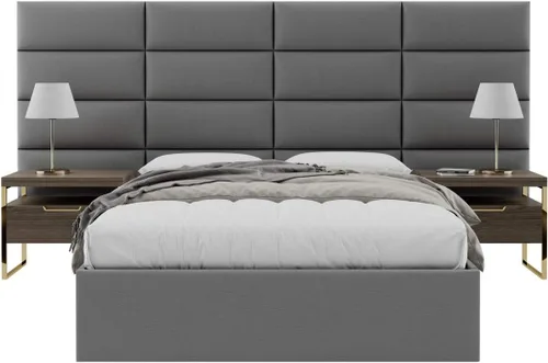 Vista 118 de Vänt - Paneles tapizados de cabecera para montar en la pared, diseño Elizabeth, 120 x 46 pulgadas, configuración de 16 paneles individuales