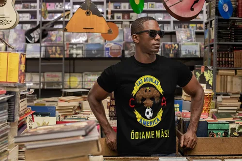 Vista 6 de Game Garment Camiseta de manga corta con cuello redondo para hombre, diseño de fútbol americano, fútbol americano, aficionado a los deportes