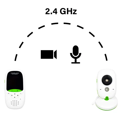 Vista 4 de FL602 Monitor de video para bebés con visión nocturna, conversación bidireccional