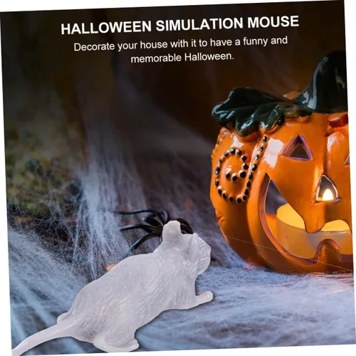 Vista 9 de KESYOO 10pcs Simulation Mouse Fake Mouse Pranks Halloween Creepy Realistic Rat Prank Party Trick Mouse Prank Scary Prank Prank Mouse Simulated Grey