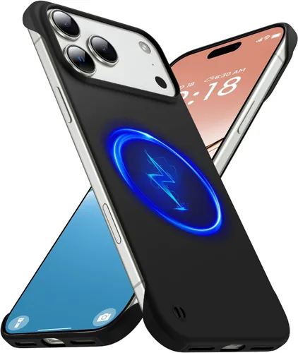 Vista 30 de GRECAZO - Funda magnética delgada sin marco para iPhone 17 Pro Max, color azul