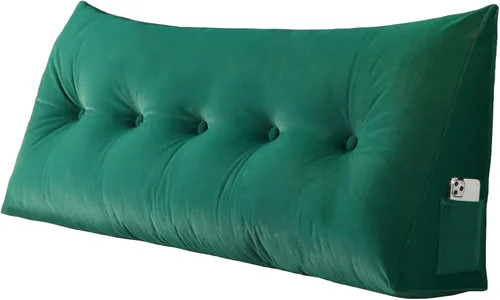 Vista 9 de Cojín triangular para la espalda, almohada de cuña larga para dormir después de la cirugía, almohadas de lectura para sentarse en la cama, cojín
