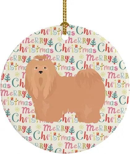 Vista 66 de Caroline's Treasures Abyssinian Sand Terrier - Adorno de cerámica para colgar en el árbol de Navidad, para el hogar, Navidad, fiestas, regalo, 3