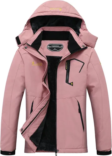 Vista 18 de MOERDENG Women's Waterproof Ski Jacket Warm Winter Snow Coat Mountain Windbreaker Hooded Raincoat Jacket
