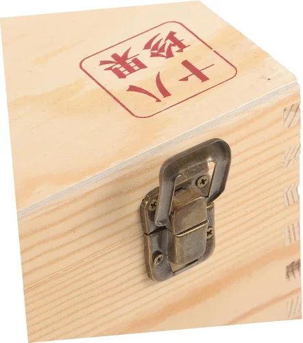 Vista 9 de EXCEART Box Wooden Storage Box Rustic Jewelry Case Wood Storage Case Trinket Case Wooden Jewelry Storage Case Wood Jewelry Case Wooden Jewelry
