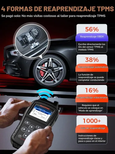 Vista 4 de Autel MaxiTPMS TS408S, herramienta de reaprendizaje TPMS 2026 funciona como Igual que TS508WF TS501 Pro TS408S 601, programa MX-Sensors