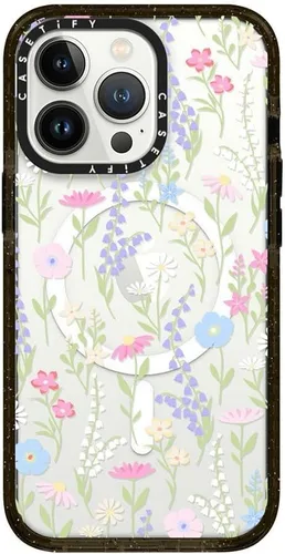 Vista 302 de CASETiFY Funda Impact para iPhone 13 [Protección contra caídas de grado militar 4X de 8.2 pies/Compatible con Magsafe] - #1 Mom - Transparente