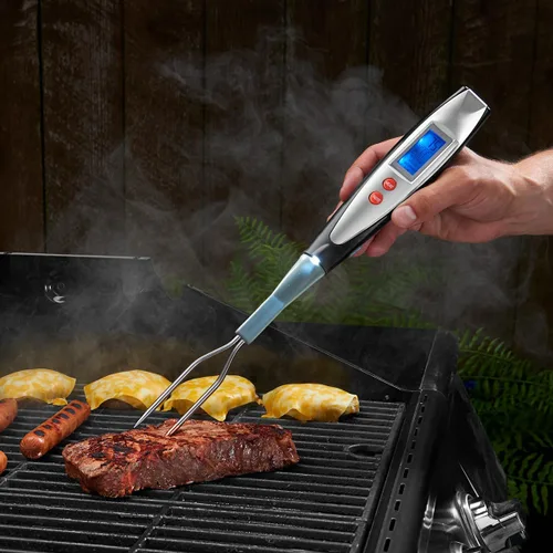 Vista 2 de Sharper Image Tenedor digital para barbacoa de Sharper Image