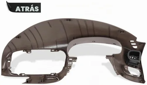 Vista 3 de CHEDA Cubierta de bisel de tablero frontal central marrón compatible con Ford F150/Ford Expedition 1997 1998 1999 2000 20001 2002 2003 Ford Brown