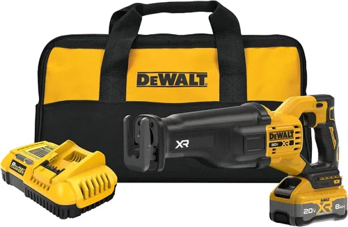 Vista 4 de DEWALT Kit de sierra recíproca inalámbrica XR de 20 V MAX XR POWERPACK con batería y cargador incluidos (DCS384WW1)