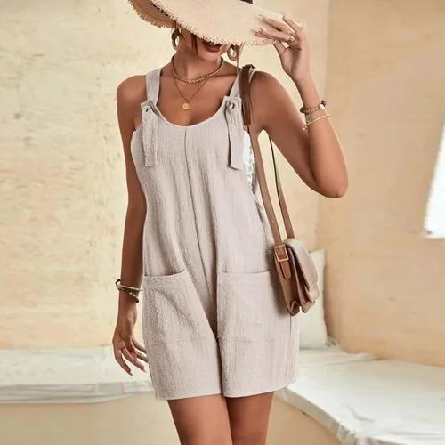 Vista 6 de Stessotudo Womens Summer Short Jumpsuits Adjustable Strap Casual Rompers with Pockets Loose Fit Comfy Trendy Overalls 2023