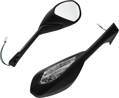 Vista 2 de Green-L Espejos laterales retrovisores negros con señal de giro LED para Ducati Panigale V4 2018-2021