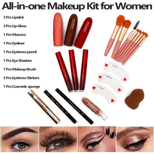 Vista 6 de UNIFULL Juego de maquillaje de 190 colores, kit de maquillaje profesional para mujeres, juego completo, todo en uno para mujeres y principiantes
