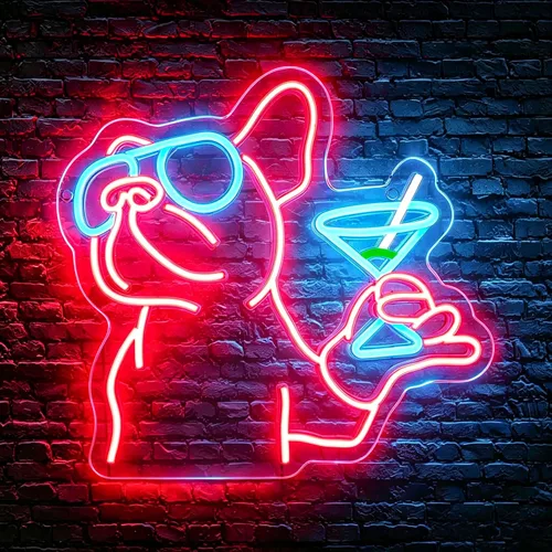 Vista 10 de Letrero de neón de feliz cumpleaños, luces de neón LED regulables, para fiesta de cumpleaños, letreros de neón para decoración de pared, alimentados