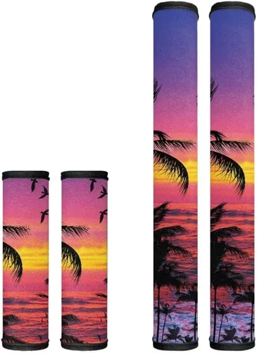 Vista 15 de Horeset Fundas para manija de puerta de refrigerador con estampado de bandera estadounidense, lavable, antideslizante, protector de US Flag