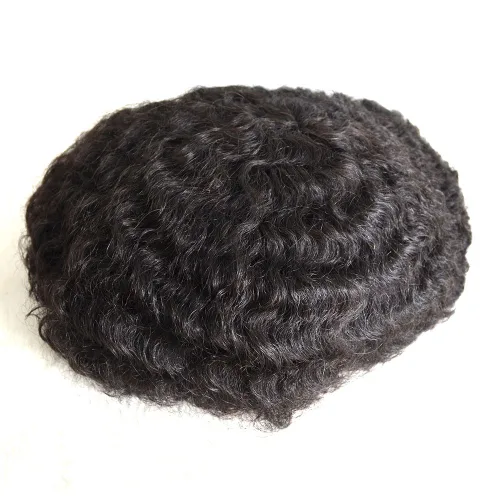 Vista 15 de Q6 Base Custom para hombre Toupee Hairpiece Cabello humano indio Sistema de reemplazo de pelucas de prótesis – # 1 (Jet Negro)