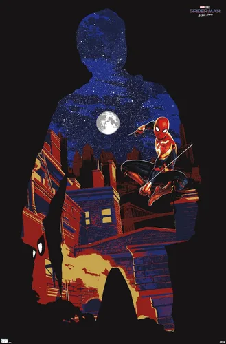 Vista 12 de Trends International Marvel Spider-Man: No Way Home - Póster de pared de silueta, 22.4 pulgadas de largo x 14.7 pulgadas, versión enmarcada
