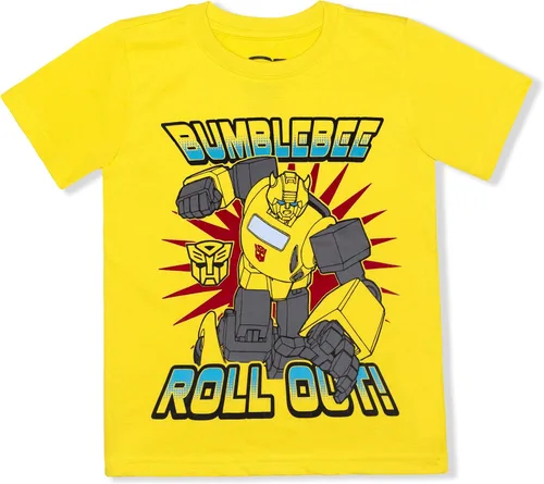 Vista 4 de Transformers Hasbro Boys 3 Pack Short Sleeve T-Shirts for Little Kids BlueYellowRed