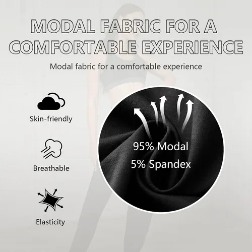 Vista 6 de Marca Hoerev pantalones de modal y elastano súper suave para yoga y pilates.