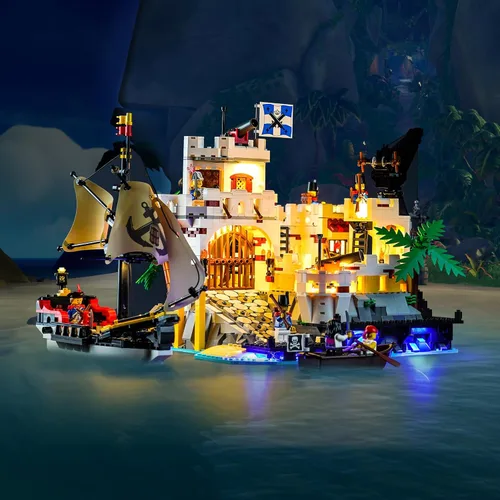 Vista 5 de BrickBling Luz LED compatible con Lego Pirates 10320 Eldorado Fortress Building (sin modelo, solo luces), kit de iluminación creativa compatible