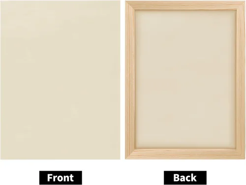 Vista 3 de ADXCO Paquete de 8 paneles de madera de 9 x 12 pulgadas, tableros de madera de madera sin terminar para pintura, arte, verter con aceites, acrílicos