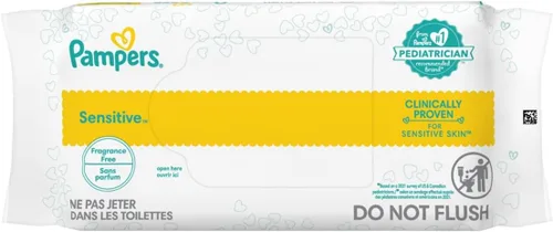 Vista 6 de Pampers Toallitas para bebé sensibles, 15 paquetes de 80 = 1200 toallitas húmedas para bebé, sin perfume, para una limpieza suave y suave