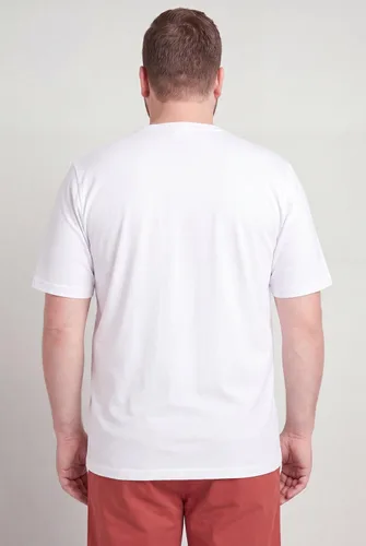 Vista 3 de KingSize Big & Tall - Camiseta ligera, sin encogimiento, con cuello redondo para hombre Blanco