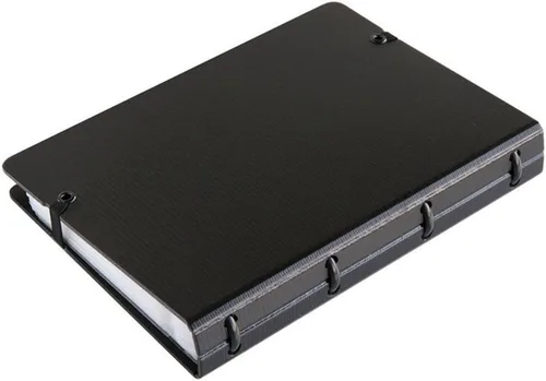 Vista 8 de LI-GELISI Soporte para tarjetas de presentación con capacidad para 180 tarjetas, tarjetero con 5 pestañas de color (negro)