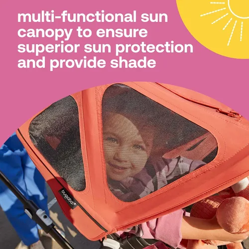 Vista 3 de Bugaboo Toldo Breezy con paneles de ventilación y mosquitera integrada, compatible con cochecitos Fox, Cangaroo, Cameleon 3 y Lynx, tela UPF 50+