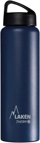 Vista 22 de Laken Thermo Classic - Botella de agua de acero inoxidable aislada al vacío de boca ancha Azul
